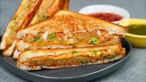 Grilled cheese and veggie sandwich with chutney at Chai on 34, Edmonton